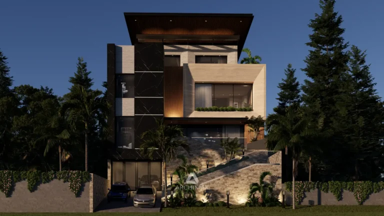 Desain Rumah Tropis 4 Lantai Mr. G – Tangerang