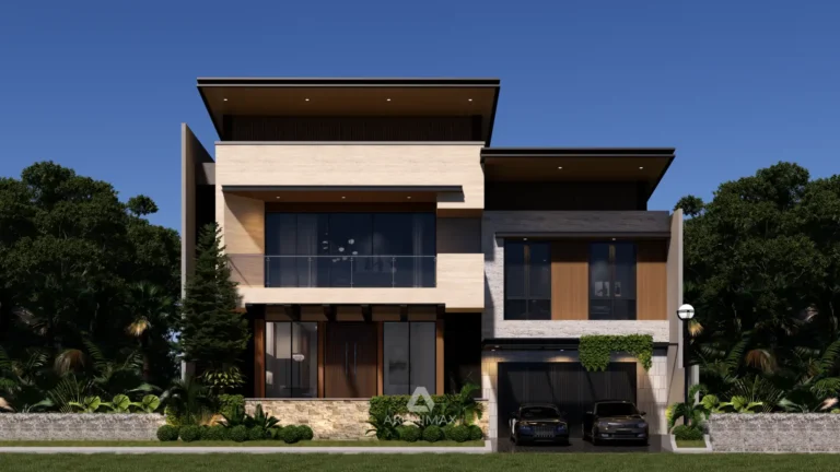 Desain Rumah Tropis 3 Lantai Mrs. C – Gresik