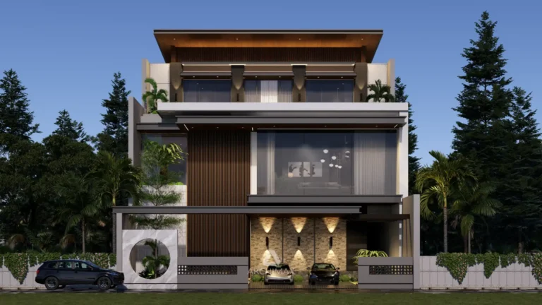Desain Rumah Tropis 3 Lantai Mr. J – Bekasi