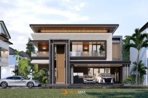 Desain Rumah Tropis 2 Lantai Mr. E – Bandung