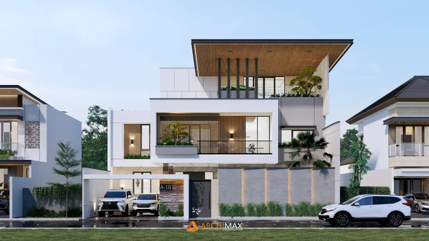Desain Rumah Tropis 2 Lantai Mr. F – Bekasi