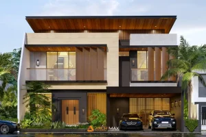 Desain Rumah Tropis 2 Lantai Mr. H – Kediri