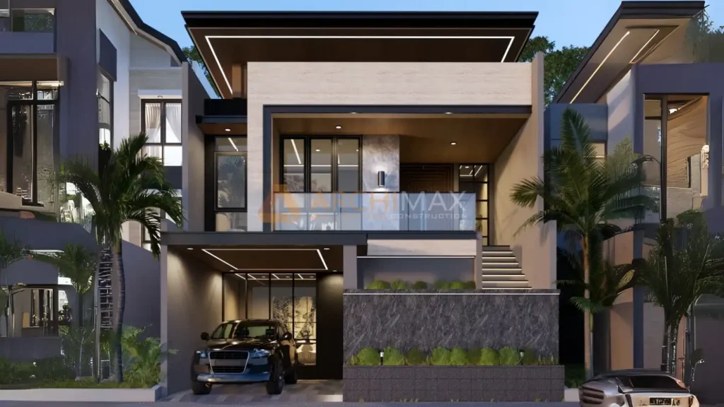 Desain Rumah Tropis 2 Lantai Surabaya