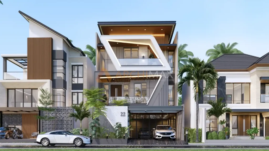 Desain Rumah Futuristik 3 Lantai Lebak