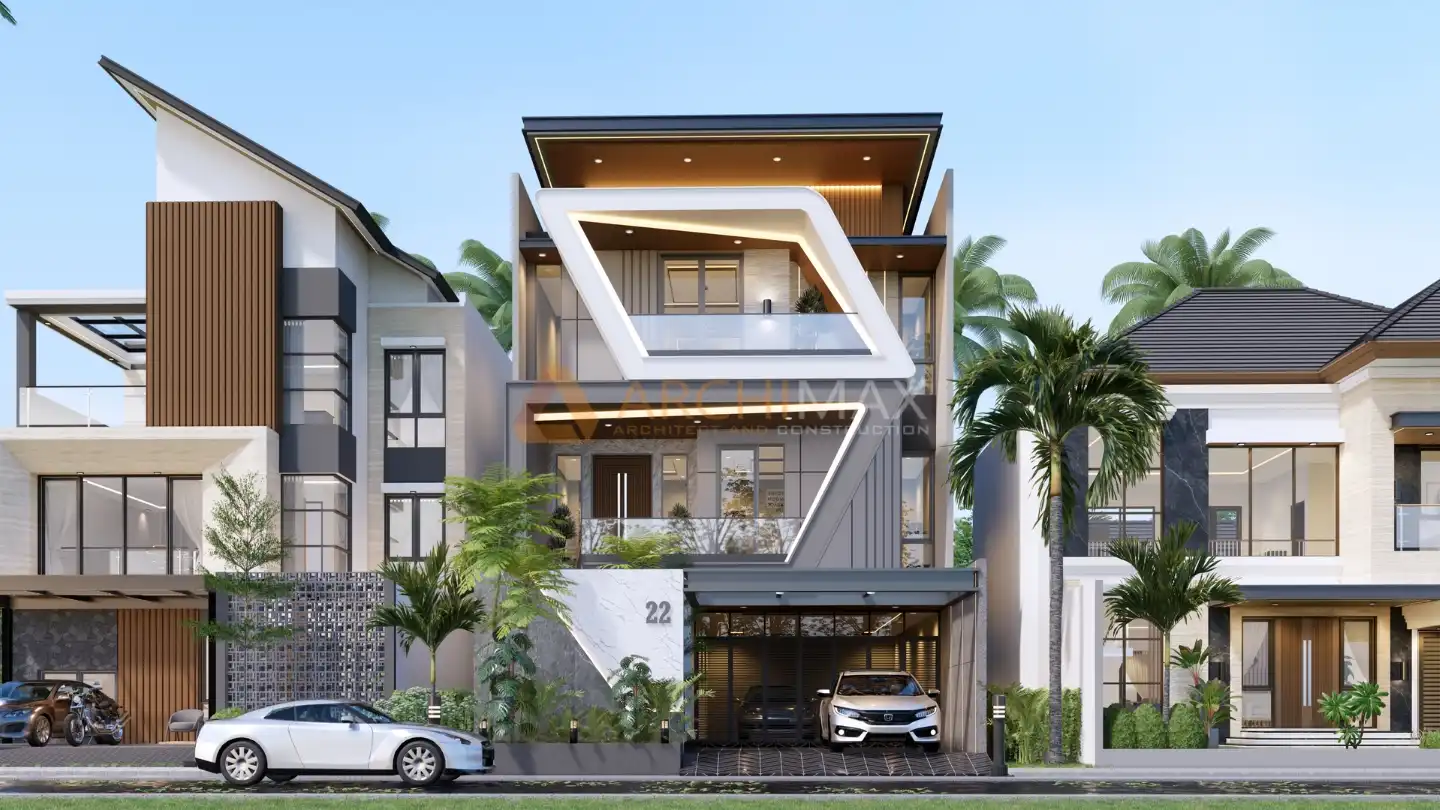 Desain Rumah Futuristik 3 Lantai Mr. I – Lebak