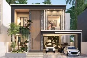 Desain Rumah Tropis 2 Lantai Mr. G – Kediri