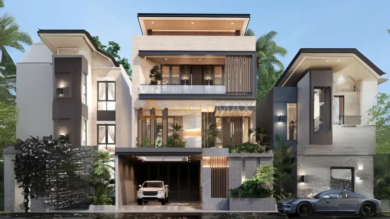 Desain Rumah Tropis 3 Lantai Mr. R – Surabaya