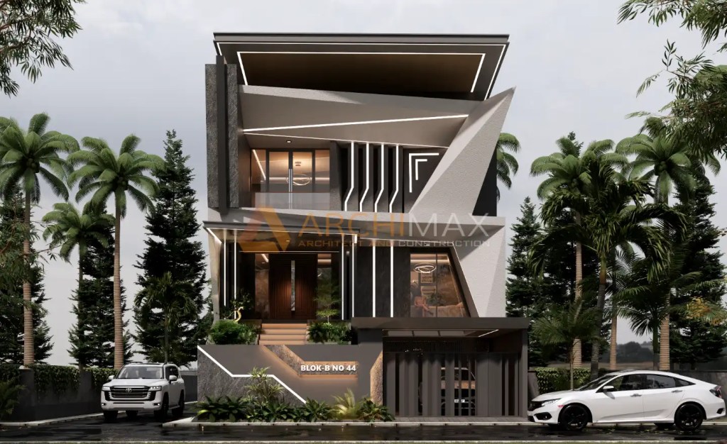 Inspirasi desain rumah modern mewah dengan optimasi biaya pembangunan rumah yang efisien
